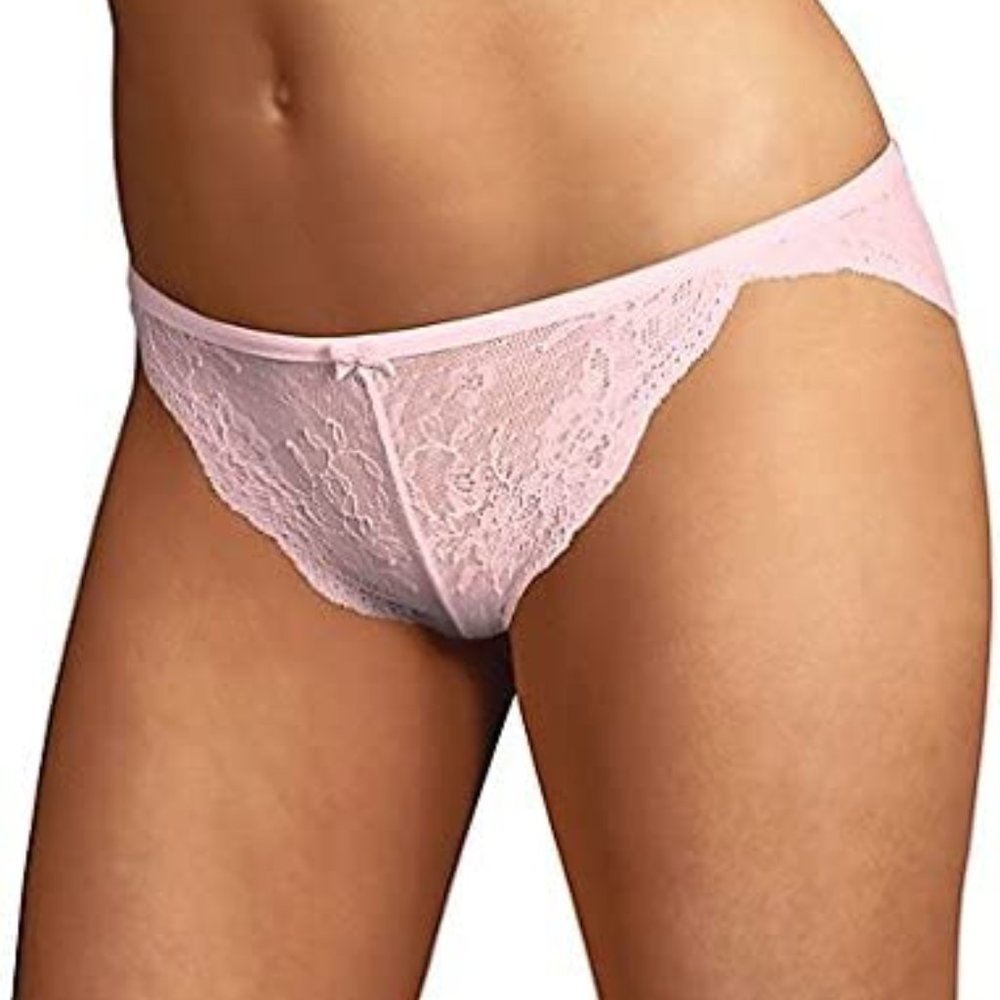 Maidenform NWT Peach All Over Lace Tanga DM0008 5 6 7 8